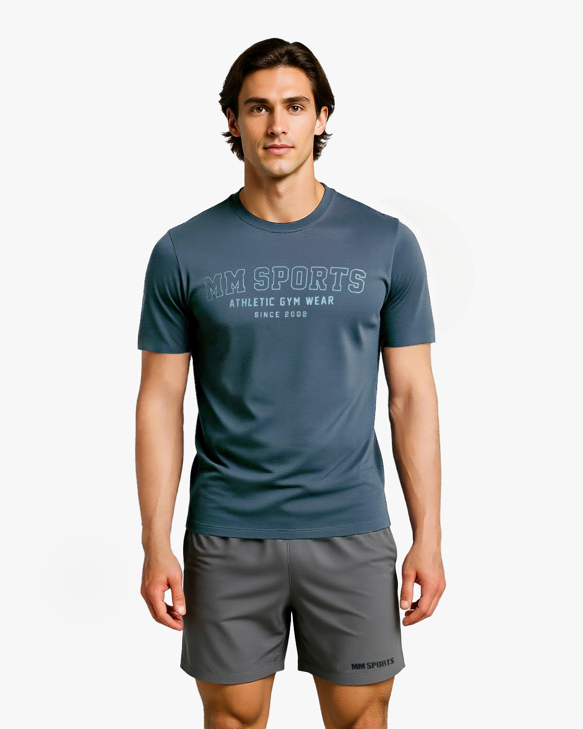 MM Sports Workout T-shirt Varsity, Faded Blue