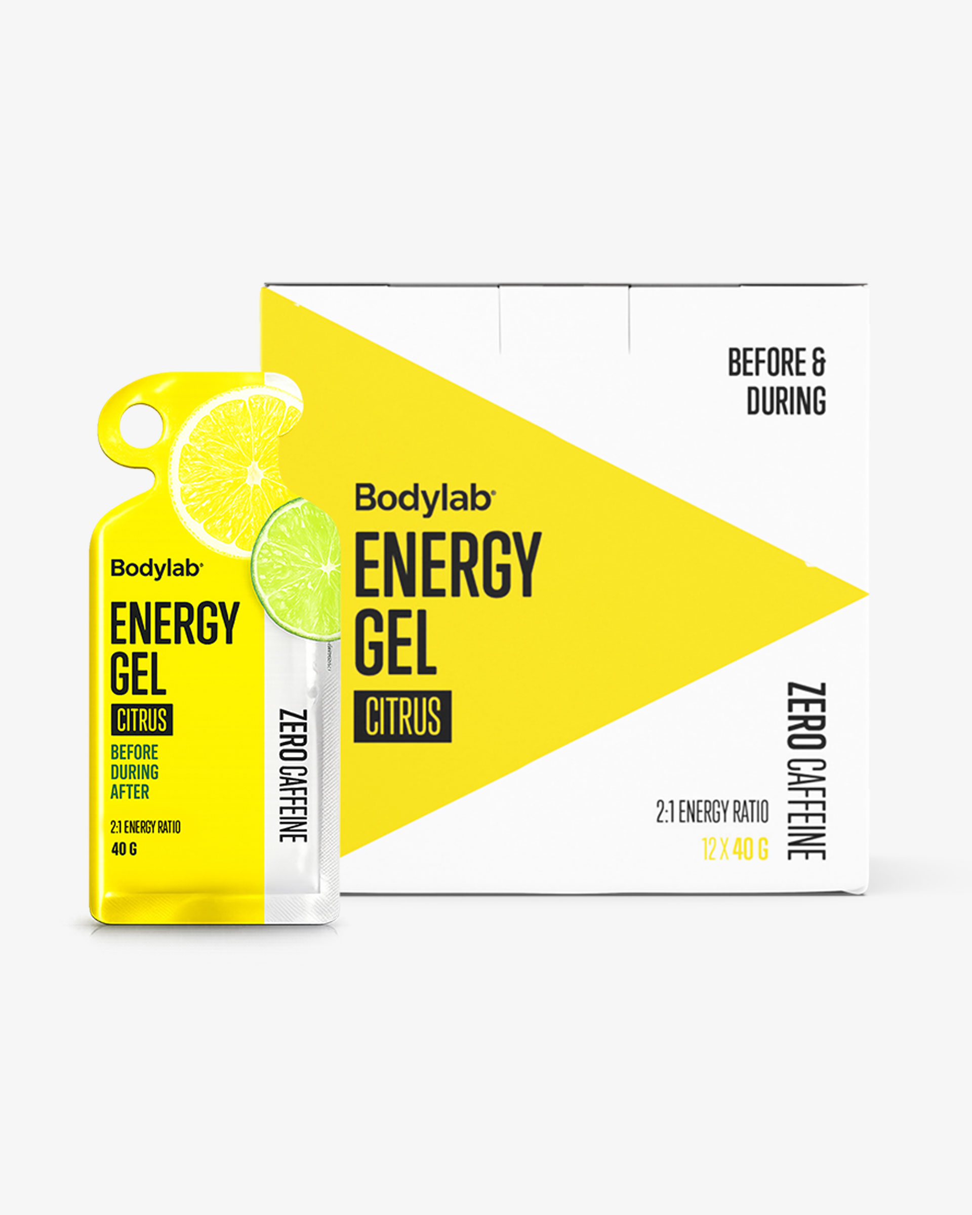 Energy Gel, Citrus (Zero Caffeine) - 12 stk hel kasse