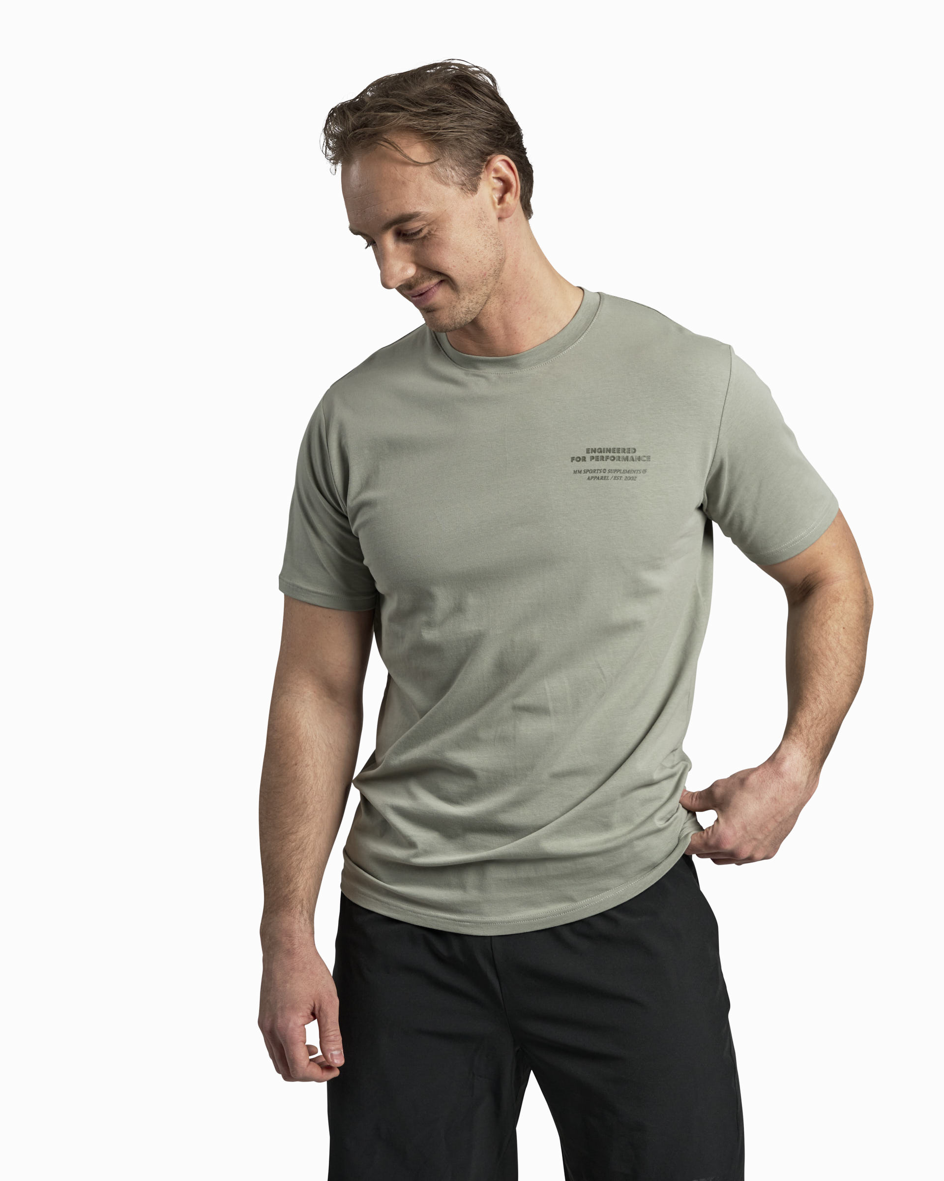 Classic T-shirt Engineered, Soft Green