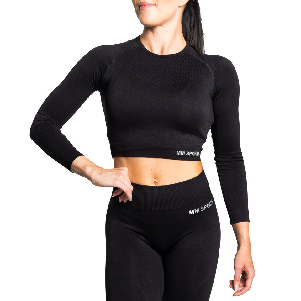 Seamless Træningstop L/S Daisy, Black