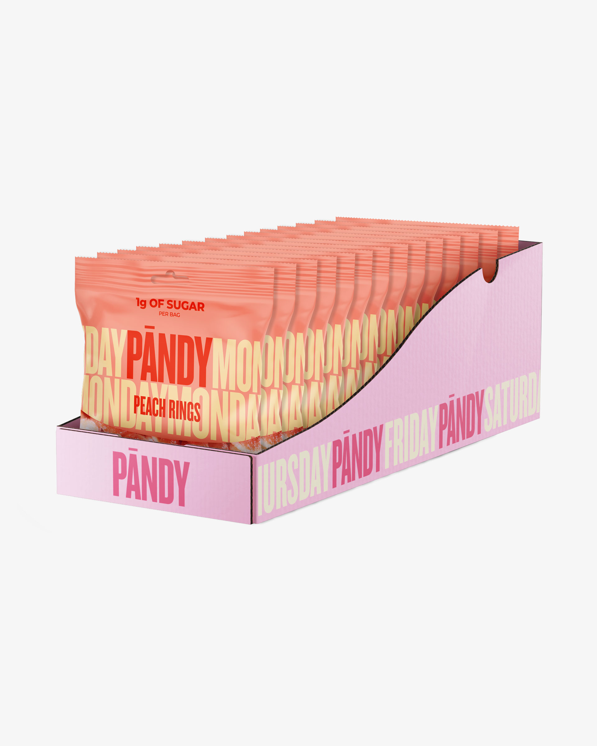 Candy Peach Rings - 14 stk hel kasse