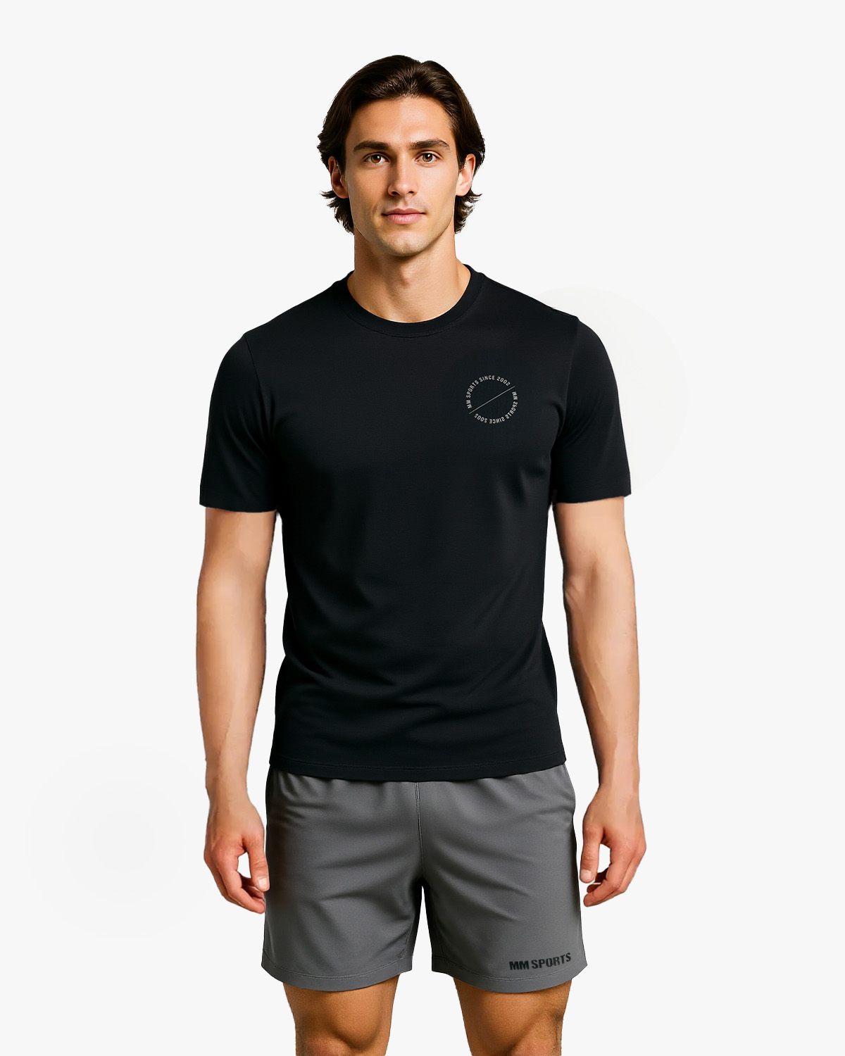 MM Sports Workout T-shirt Emblem, Black