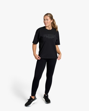 Oversize T-shirt Wmn Varsity, Black