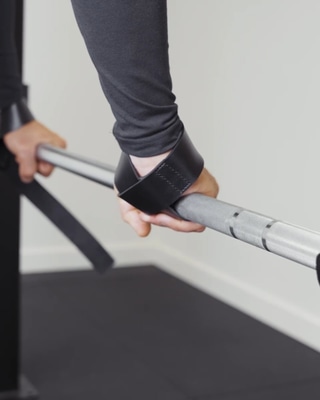 Lifting Straps Leather, Smoked Grey