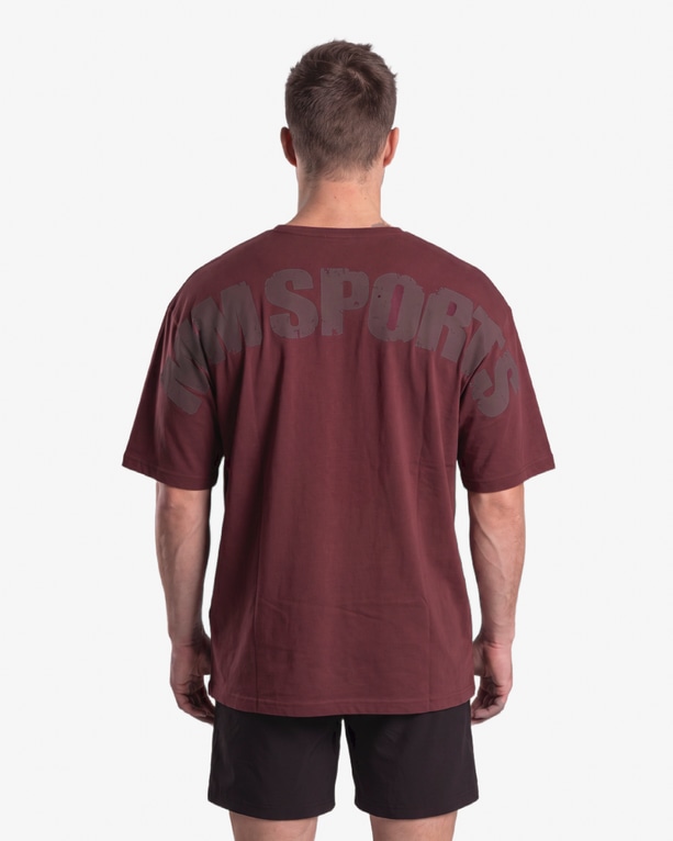 MM Sports Oversize Hardcore T-Shirt, Burgundy