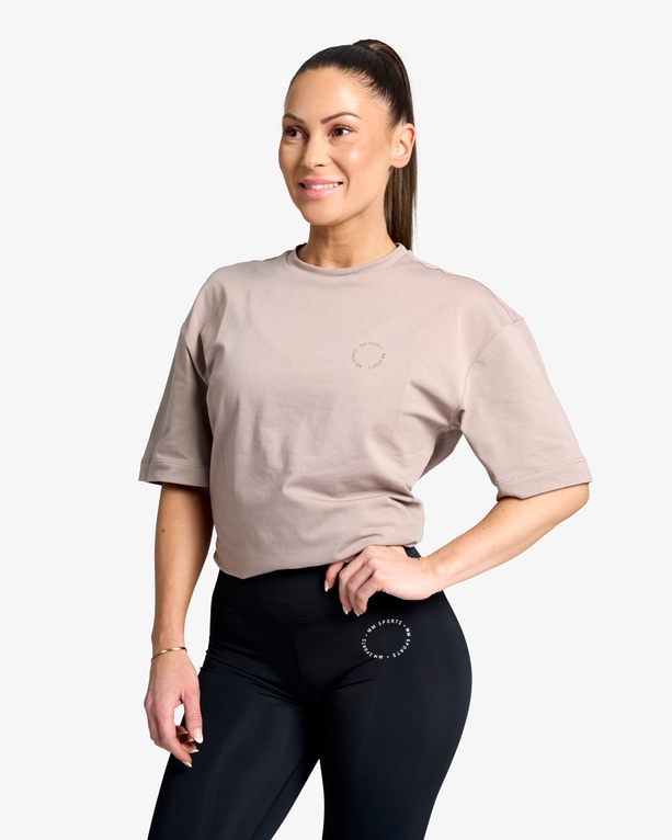 Oversized T-shirt Woman, Greige