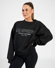 Sweater Wmn Varsity, Black